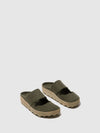 Round Toe Mules CANU MILITARY GREEN